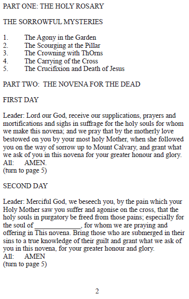 Nine Day Novena Prayer For The Dead RAYTISCH NET